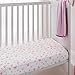 Cuddles & Cribs 2 Pack GOTS Certified Organic Cotton Fitted Crib Sheet - Pink, Butterfly