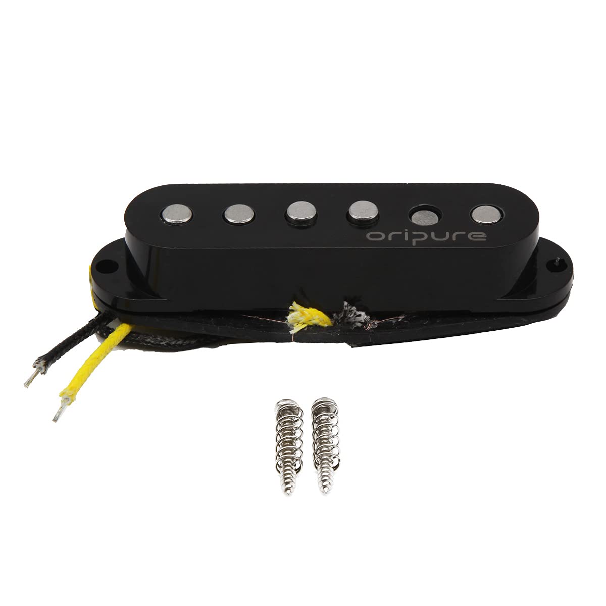 OriPure Vintage Alnico 5 Staggered Single Coil Pickups Guitar Bridge Pickup Black Cover