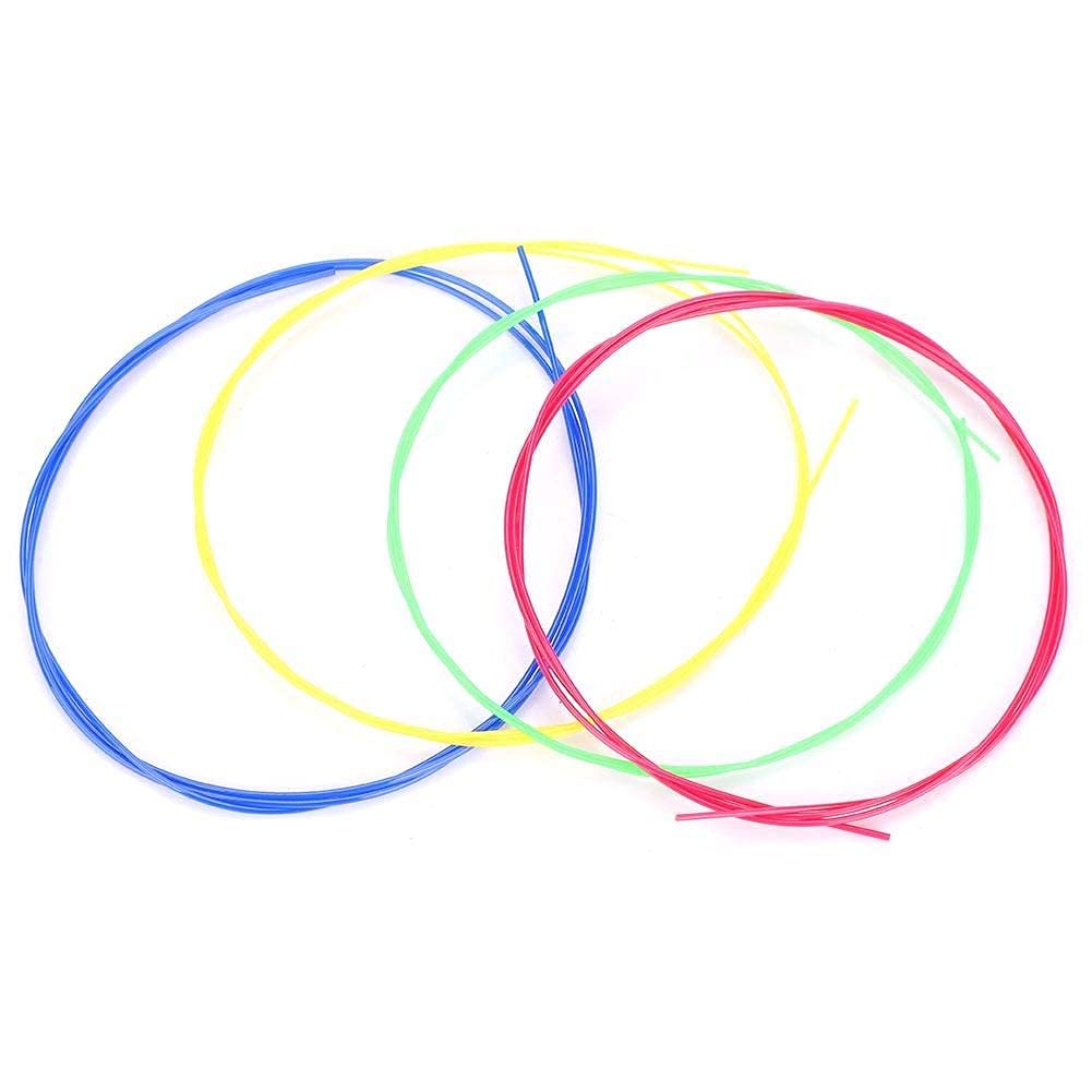 Bnineteenteam 4 Pack Ukulele Strings, Colorful Nylon Ukulele Strings Set Replacement Musical Instrument Accessories for Beginners and Skilled Enthusiasts