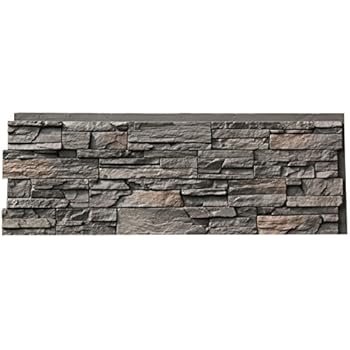 NextStone Polyurethane Faux Stone Panel - Country Ledgestone - Appalachian Gray (4 Panels per Box)