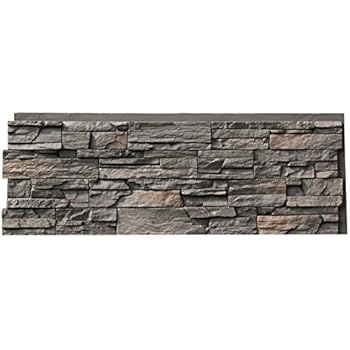 NextStone Polyurethane Faux Stone Panel - Country Ledgestone - Appalachian Gray (4 Panels per Box)