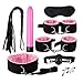 8 in 1 Kit Set Handcuffs Footcuff Whip Massager Blindfold Massagers SM