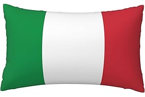 13x21 Italian Flag Pillow Case-Soft Plush Velvet Pillow Cover with Hidden Zipper, Decorative Cushion Cover for Bed Couch Car 