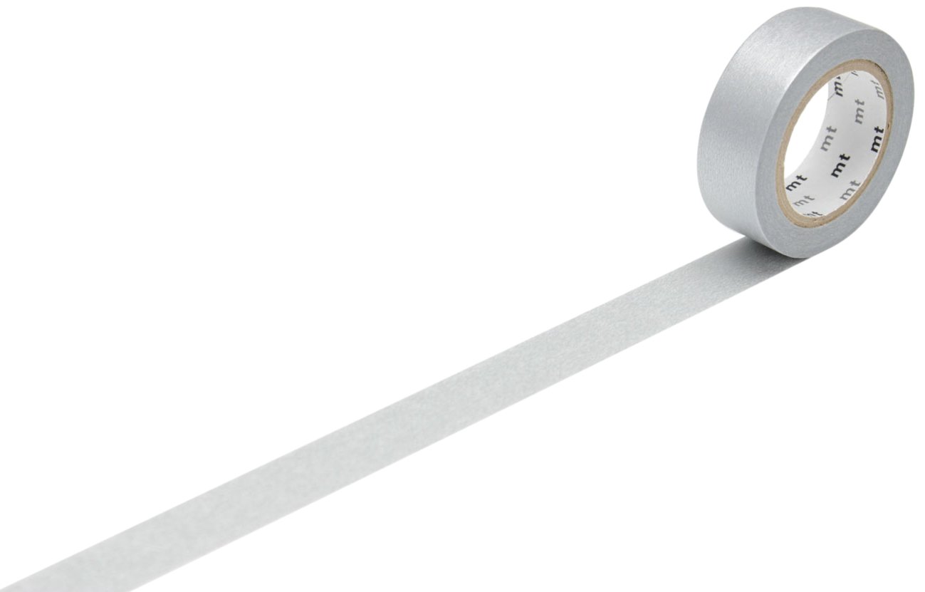 mt Washi Masking Tape Roll - Silver