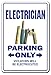 Electrician Novelty Sign | Indoor/Outdoor | Funny Home Décor for Garages, Living Rooms, Bedroom, Offices | SignMission Electric Gift Gag Funny Electrical Power Sign Wall Plaque Decoration
