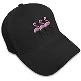 Custom Baseball Cap Pink Flamingos Embroidery Acrylic Dad Hats for Men & Women