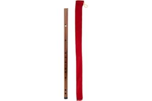 01 02 015 Bamboo Flute, Chinese Bamboos Flutes Accurate Vacancy Manual Binding Professional for Playing(Key E)