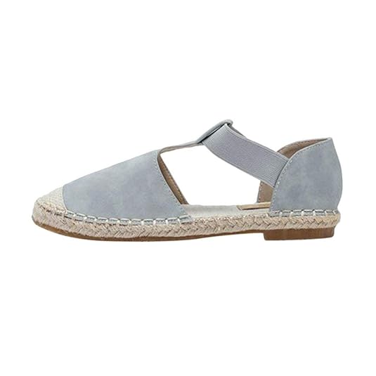 Fannyfuny Damen Vorne Geschlossene Sandalen Flache Sandalen Vintage Rückenfrei Rutschfest Beach Sandal Mit Gummiband Frauen Oversize Casual Schuhe Niedrige Absatz Sportschuhe Laufschuhe 35-43