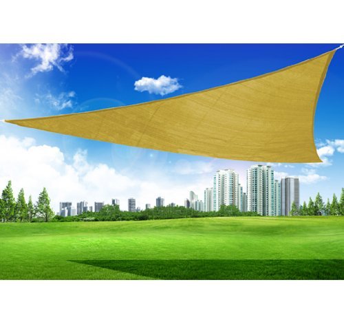 Outsunny  Triangle Outdoor Patio Sun Shade Sail Canopy,  18-Feet,  Sand