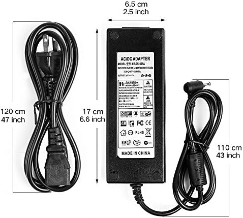 KORJO Power Supply AC 100-240V to DC 24V 5A Power Adapter Transformer with 5.5 x 2.1mm DC Output Jack for 5050 3528 5630 Flexible RGB LED Strip Lights, Tape Lights, Rope Lights