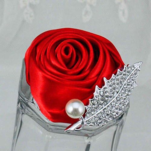 Wedding Corsage ,Bride and Groom Boutonniere ,Leaf (Red)