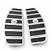 HTT Motorcycle Chrome Skull Zombie Rider Footboard Insert Kit- Traditional D Shape Fits TOURING FLHT FLT FLTR FLHR FLHS SOFTAIL FLSTC FLSTN FLSTF FLSTS