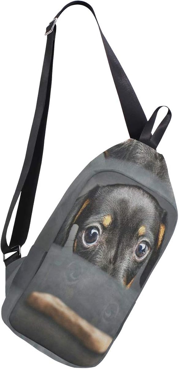 Sling Bag Oil Painting Red Octopus Mens Chest Shoulder Backpacks Crossbody Hiking Bag Pack