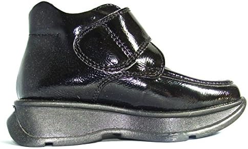 Maniqui Crinkle Pat Black Girls Ankle Boots Size 9.5 (EU 26) Toddler