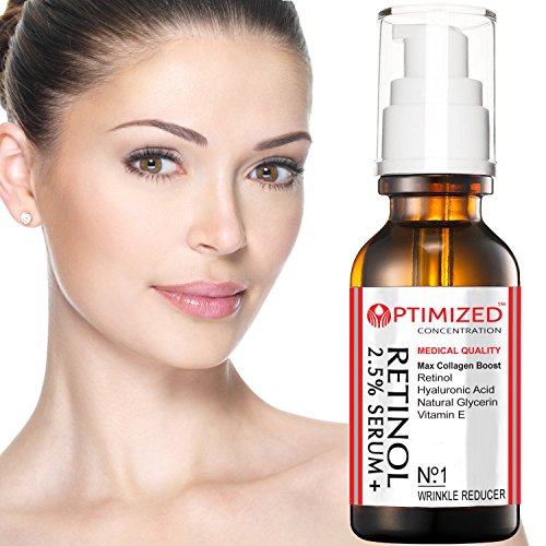 Retinol Serum 2.5 with Hyaluronic Acid, Glycerin, Vitamin E Reduce