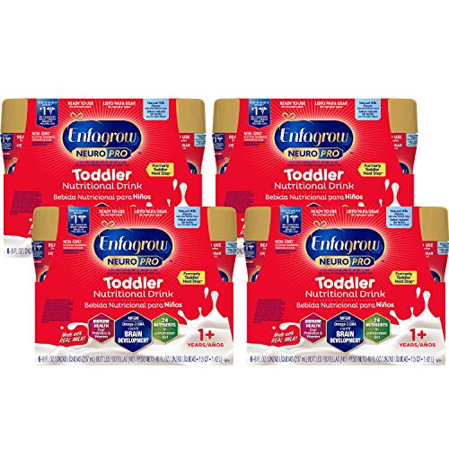 Enfagrow Omega 3 DHA Prebiotics Non-GMO (Former Toddler Next Step) Nutritional Drink Natural Milk Flavor Powder Pack of 6 32 oz. Cans & Natural Milk Flavor Ready to Feed Liquid 8 fl. oz. (24 bottles) - Thumbnail 7