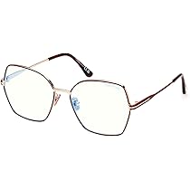 Tom Ford TF5876-B 028 Eyeglasses Women's Shiny Rose Gold/Red