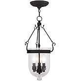 Livex Lighting 5083-04 Jefferson 3-Light Hanging Lantern, Black