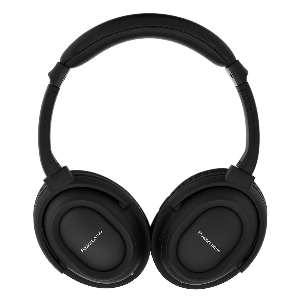 PowerLocus Wireless Active Noise Cancelling Bluetooth Over-Ear Stereo Headphones, Wired Headsets with Built-in Microphone and Volume control for iPhone, Samsung, LG, iPad