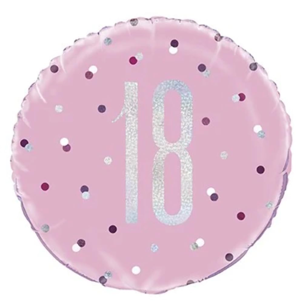 Packaged "18" Round Mylar Balloon - 18" | Pink And Silver | 1 Pc.