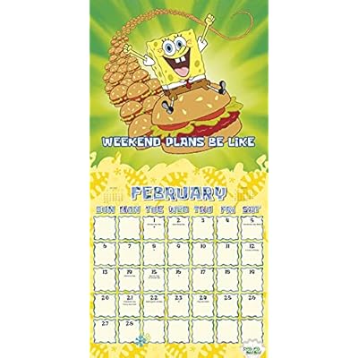 Buy 2022 Nickelodeon Spongebob Squarepants Wall Calendar Calendar – Wall Calendar, June 21, 2021 Online In Tunisia. 143888379X