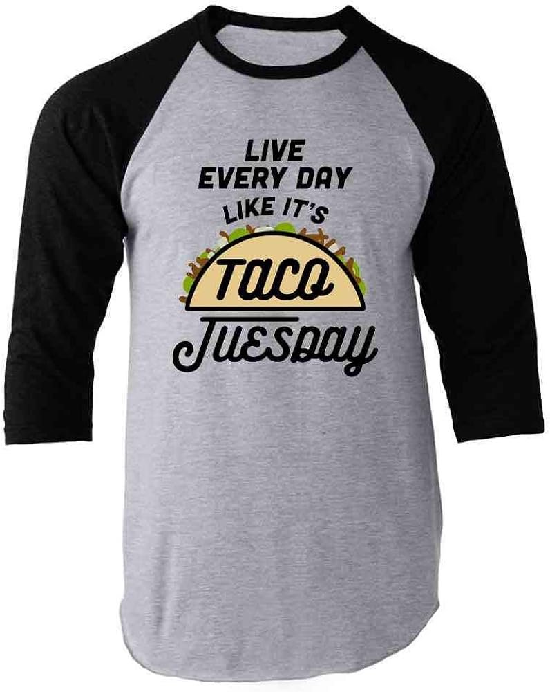 Taco Tuesday Funny Meme Mexican Food Pun Bell Raglan Baseball Tee Shirt