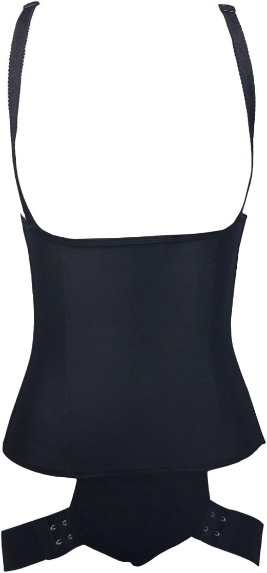 JL Pretty Girls Women One Piece Latex Waist Trainer Cincher Body Shaper Black M