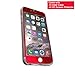 Toeoe 6/6s (4.7'') High-Strength and Super-Thin Tough Metallic Film Sticker Full Body Protector Skin + Ultra Clear Front Screen Protector for iPhone 6/6s Red