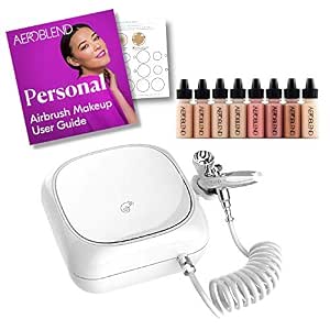 Aeroblend Airbrush Makeup Cosmetic Personal Starter Kit Medium / 5 Airbrush Foundation, Bronzer, Highlight, Blush (850732005350)