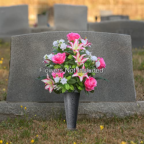 Everlasting Silk Flowers Cemetery Vase with StakesPlastic Flower Vases