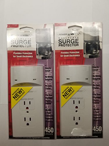 Power Sentry Wallplate Surge Protector - 450 Joules - Small Electronics