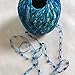 Waves Mini Ladder Yarn - Turquoise, Blues, Blue-White Ribbon 50 Gram 136 Yards