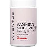 Aventus Women’s Multivitamin | Daily Vitamin Support with Iron | Beauty Health and Wellness | Brain, Immunity Support | Cherry Flavored Melt Tablets | 60 ct, 30 Servings