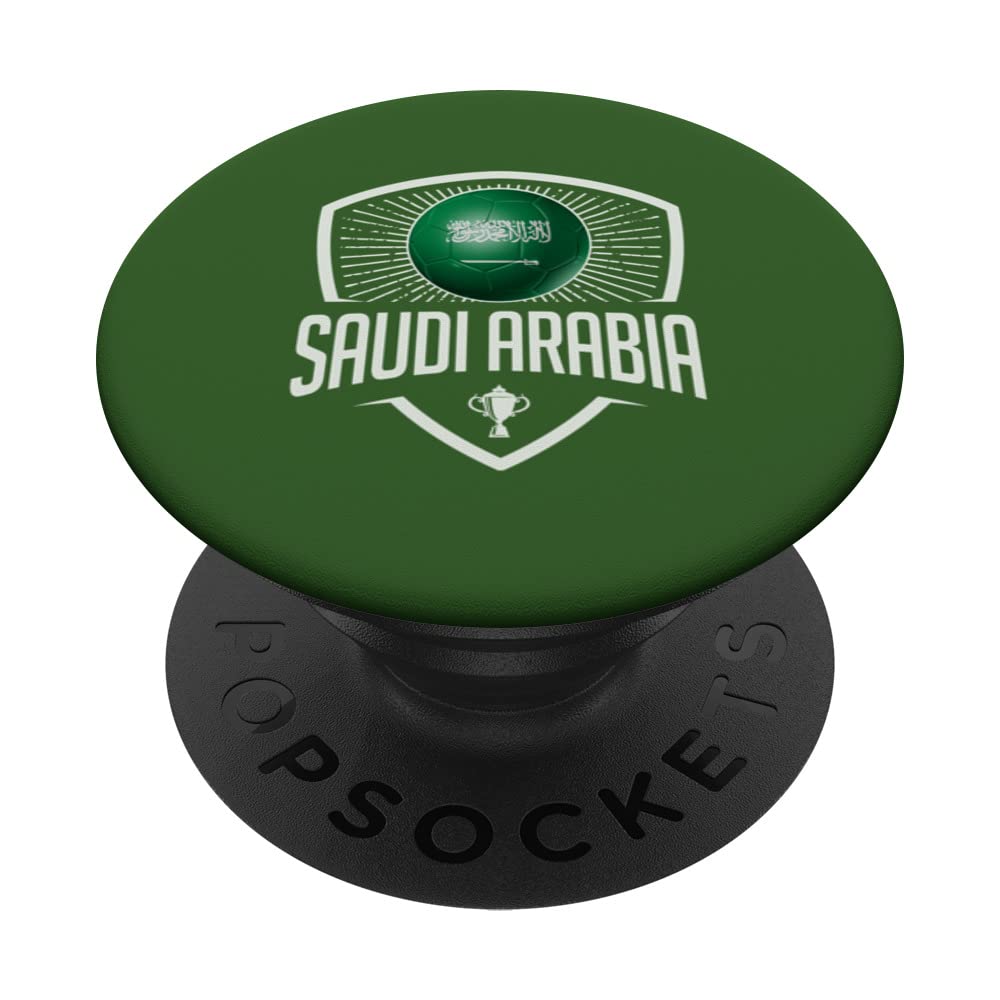 Soccer Support the Team Football Fan Saudi Arabia Flag PopSockets Swappable PopGrip