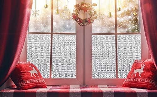 Lifetree Frosted Window Film Privacy Film for Glass Windows 60x200cm, Static Cling Decorative Snowflake Pattern - Image 3