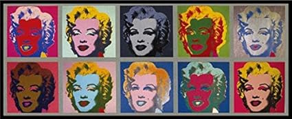 Amazon ポップアート 名画 アンディ ウォーホル 10人のマリリンモンロー 1967 絵画 インテリア 壁掛け アート ポスター フック 海 ピカソ 額縁 風景専門店 R のあゆわら アートフレーム ポスター 通販