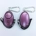 Metalic Purple Mini Loud Personal Staff Panic Rape Attack Safety Security Keyring Keychain Alarm with Torch 140DB