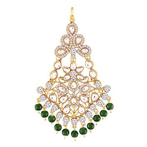 Buy I Jewels Gold Plated Kundan & Pearl Pasa Kalank Inspired Hair