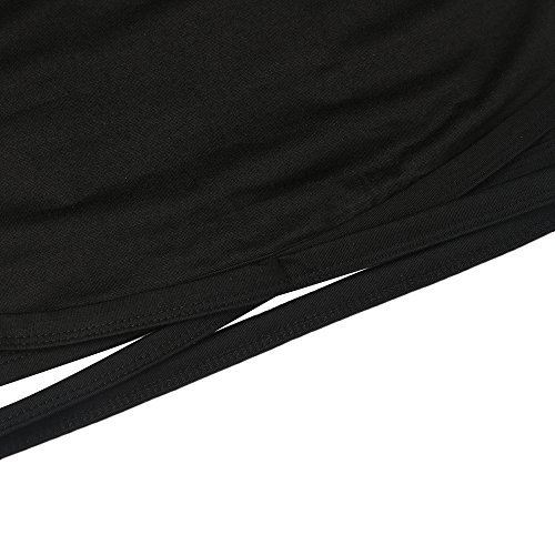 ASMAX HaoDuoYi Womens Jersey Training Sports Crop Top Backless Tank T Shirt Black