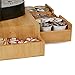 Mind Reader Bamboo 36 Capacity K-Cup Single Serve Coffee Pod Drawer with Side Condiment Caddy Organizer, Brown