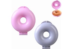 UOSIQOTE Cake and Donut Mold, Plastic, Round, Doughnut, Pink+Blue