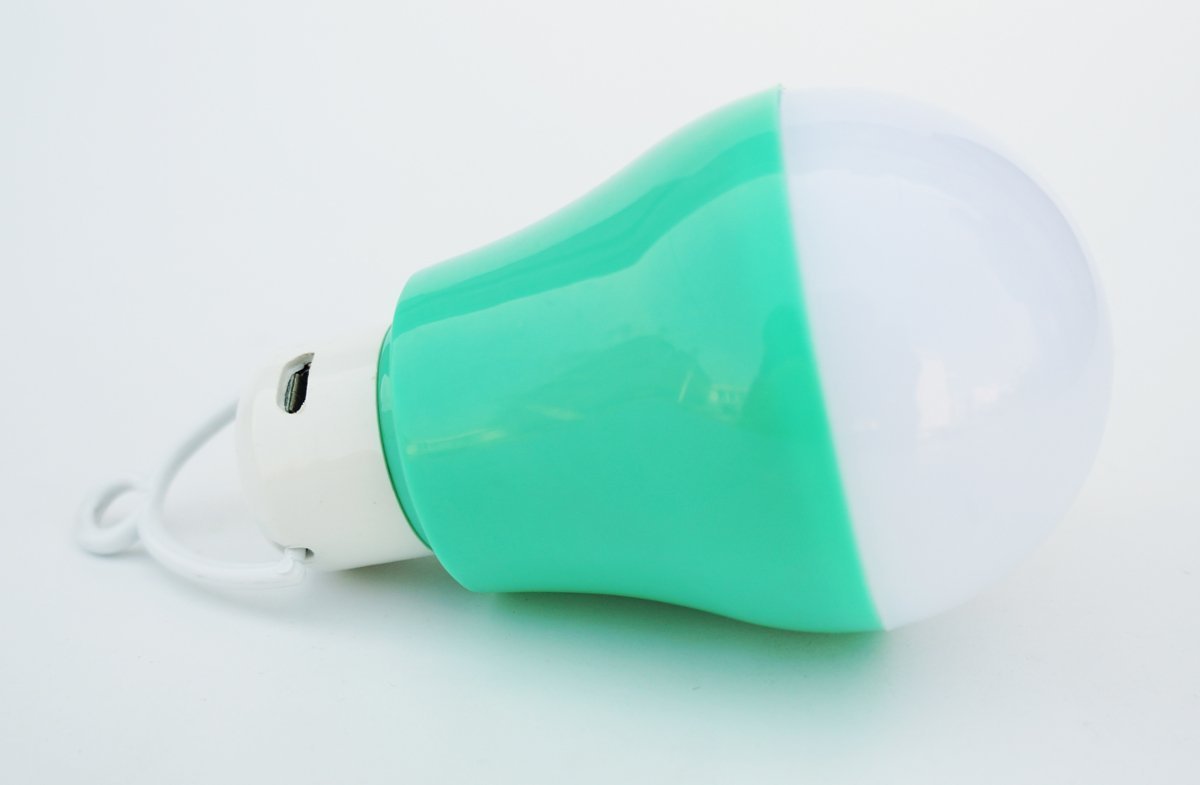 Solar Bulb Lights,Rechargeable Lights Solar Panel Powered Shed Light 5W Portable Led Bulbs Light Charged Solar Energy Lamp Home Lighting for Indoor Outdoor Camping Garden Emergency Lighting