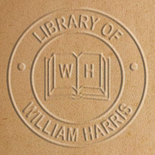 Library of or Ex Libris book embossing press - Antique Look Executive Model company or personal name
