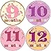 Baby Girl Monthly Milestone Stickers 1-12 Months Newborn Girl Butterfly Bodysuit Stickers by Mumsy Goose