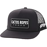 HOOEY Cactus Ropes Patch Trucker Hat for Men Adjustable Snapback Mesh Baseball Cap Breathable Western Hat