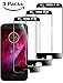 3-Pack Motorola Moto z2 Force Tempered Glass Screen Protector, MEBUYZ Full Coverage Anti-Fingerprint Bubble-Free Shatterproof Screen Protector Film, Lifetime Replacement Warranty, Black