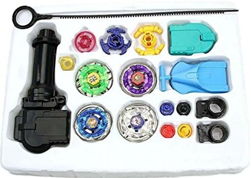 New Fusion Top Metal Master Rapidity Fight Super String Rare Beyblade 4D Launcher Grip Set