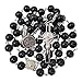 TALISMAN4U Black Glass Rosary Beads CATHOLIC NECKLACE for Men Saint Benedict Medal & Cross Crucifix in Gift Box