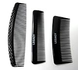 Set Of Three Quality Men's Black Beard Mustache Comb - Heavy Duty (3)