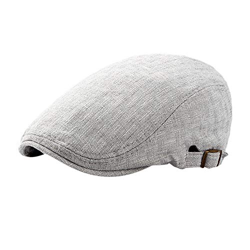 callm Men Winter Solid Color Vintage Ajustable Gatsby Peaked Cap Newsboy Beret Hat